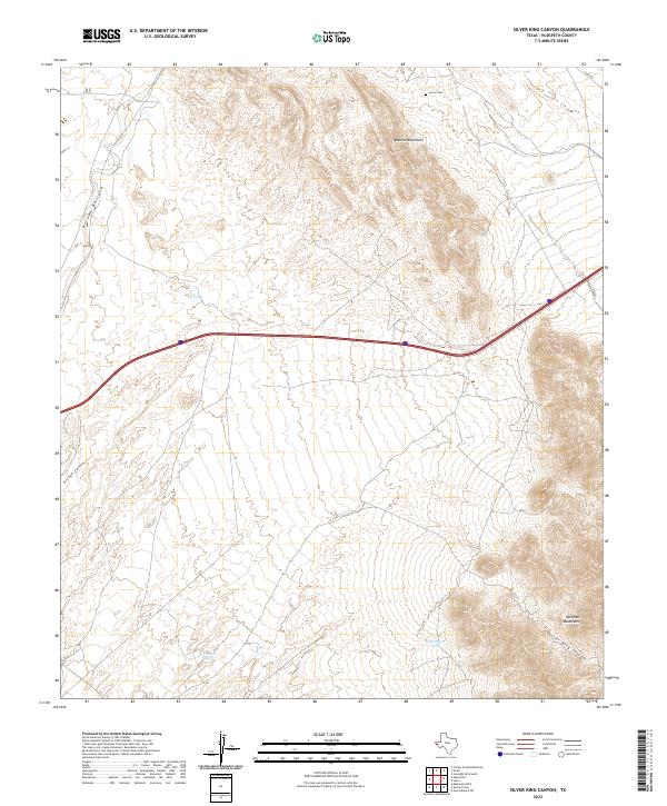 Silver King Canyon 2022 topographic map thumbnail