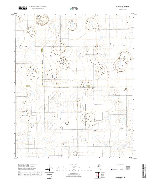Silverton SW topographic map thumbnail