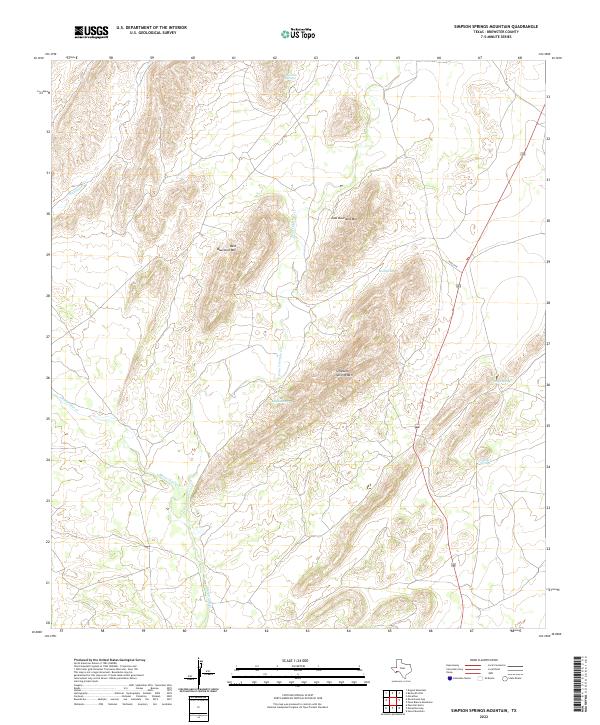 Simpson Springs Mountain topographic map thumbnail