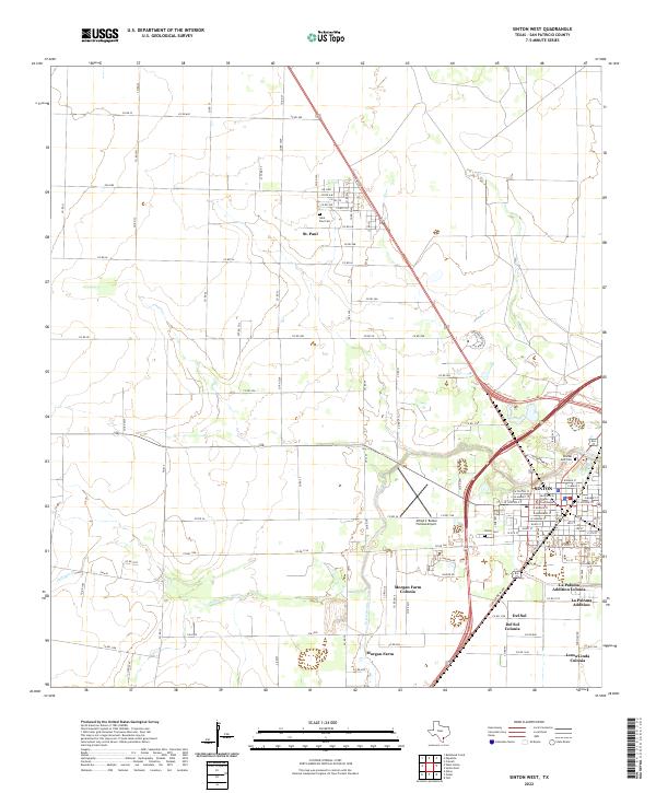 Sinton West topographic map thumbnail