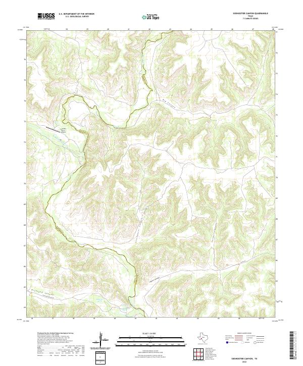 Sixshooter Canyon 2022 topographic map thumbnail