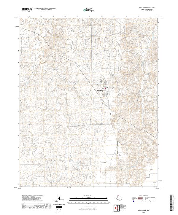 Skellytown 2022 topographic map thumbnail