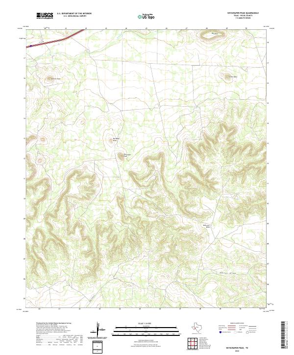 Skyscraper Peak topographic map thumbnail
