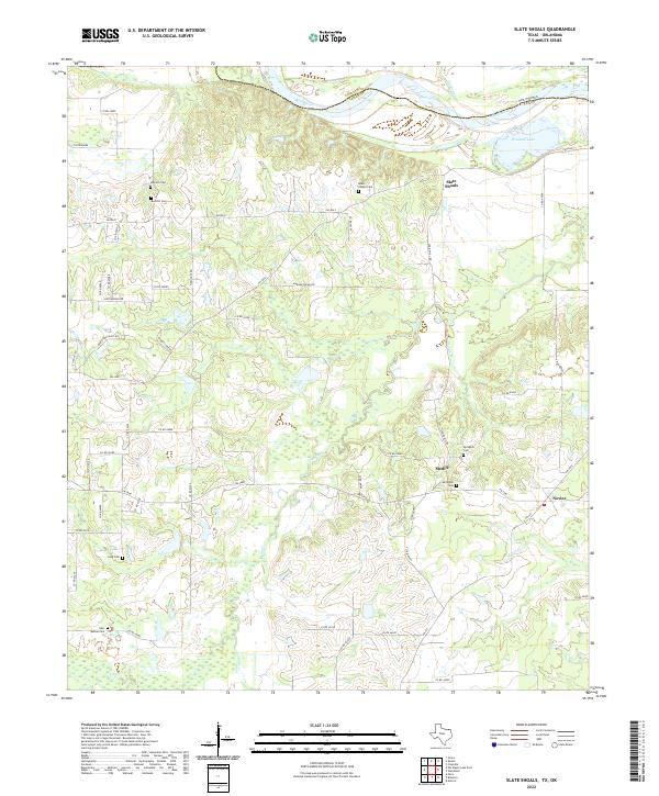 Slate Shoals topographic map thumbnail
