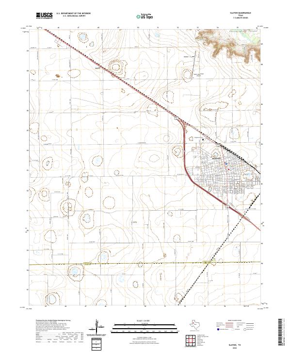 Slaton topographic map thumbnail