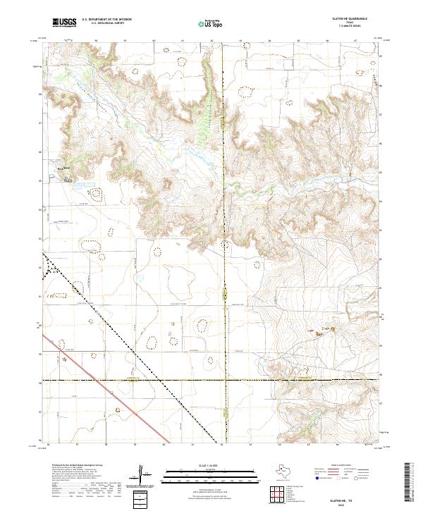 Slaton NE topographic map thumbnail