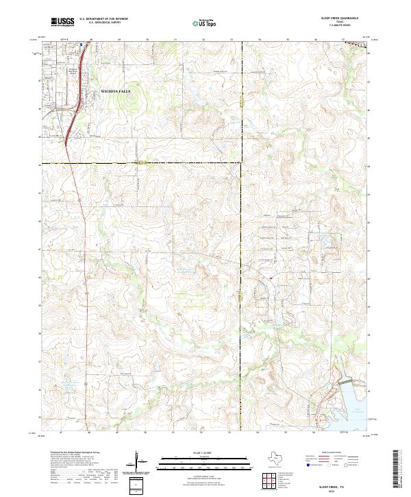 Sloop Creek 2022 topographic map thumbnail
