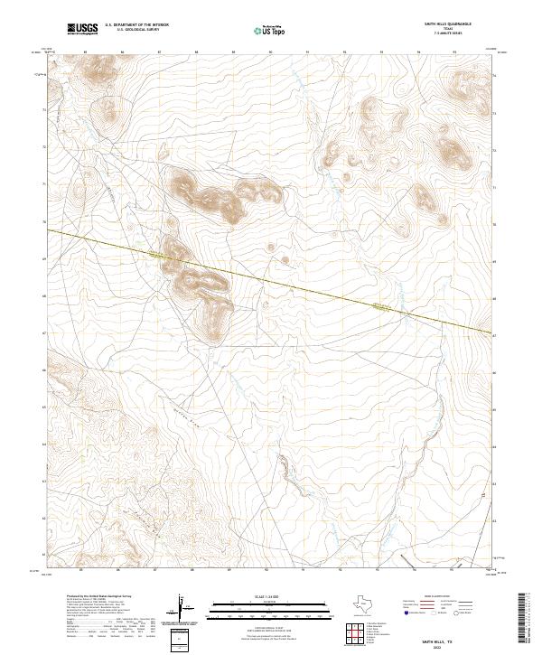 Smith Hills 2022 topographic map thumbnail