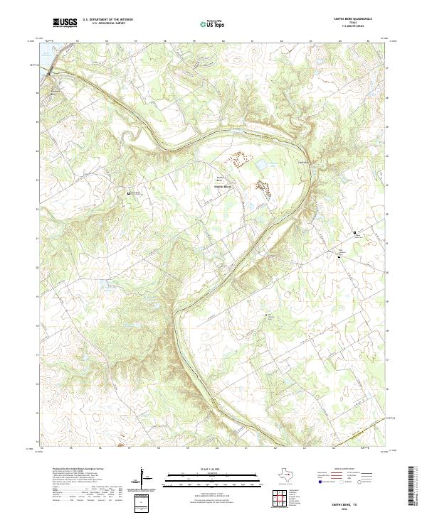 Smiths Bend 2022 topographic map thumbnail