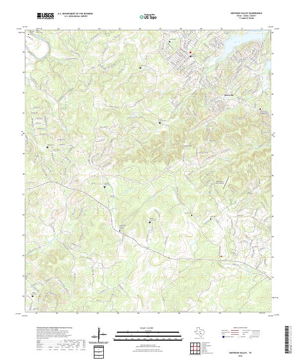 Smithson Valley topographic map thumbnail