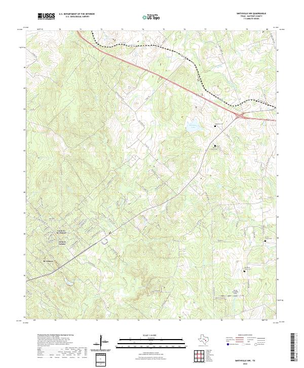 Smithville NW 2022 topographic map thumbnail