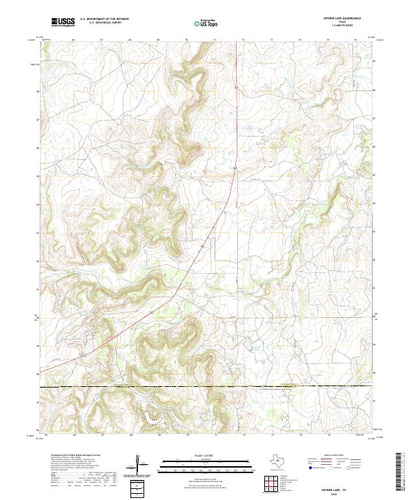 Snyder Lake 2022 topographic map thumbnail