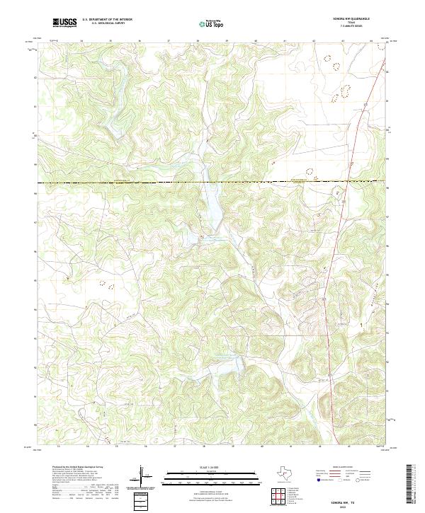 Sonora NW 2022 topographic map thumbnail