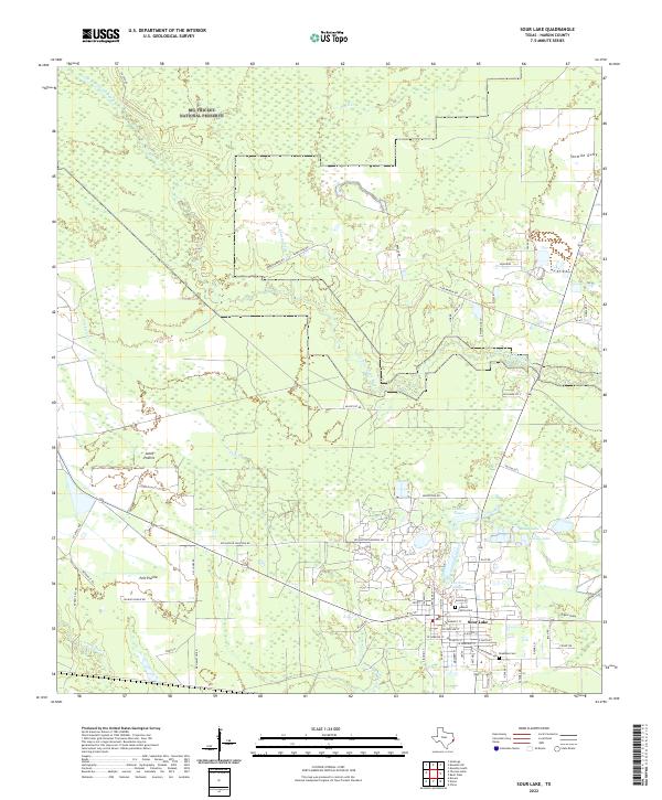 Sour Lake 2022 topographic map thumbnail