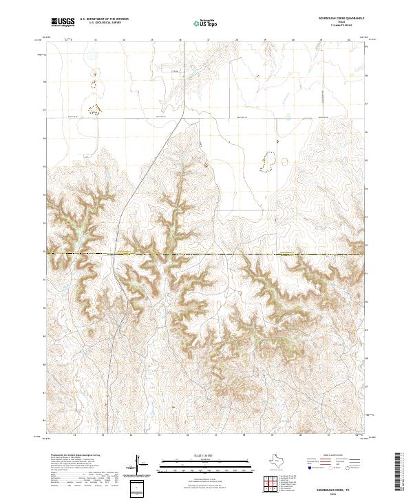 Sourdough Creek topographic map thumbnail