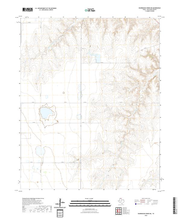 Sourdough Creek NE topographic map thumbnail