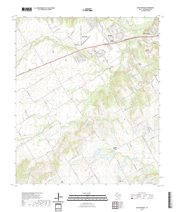 South Bosque 2022 topographic map thumbnail