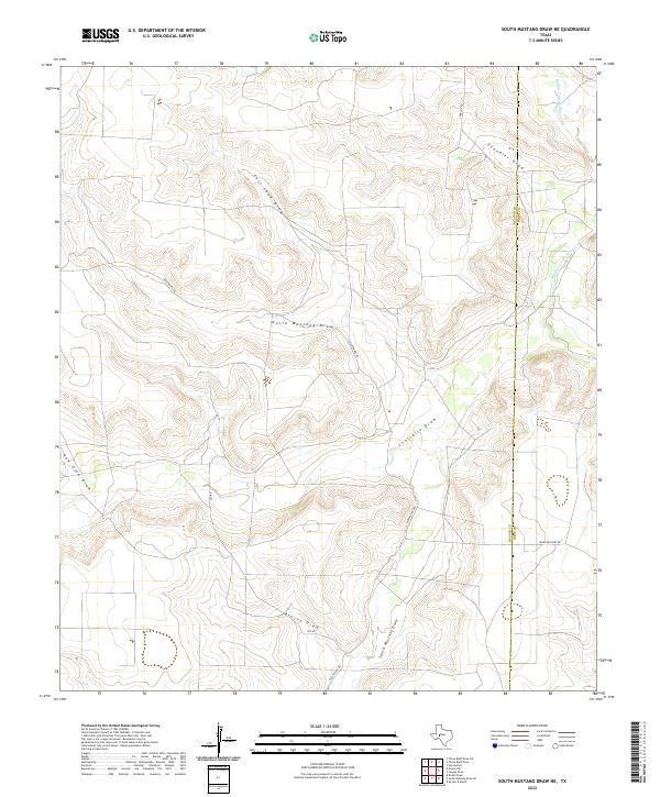 South Mustang Draw NE topographic map thumbnail