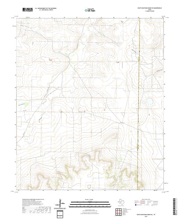 South Mustang Draw SE topographic map thumbnail
