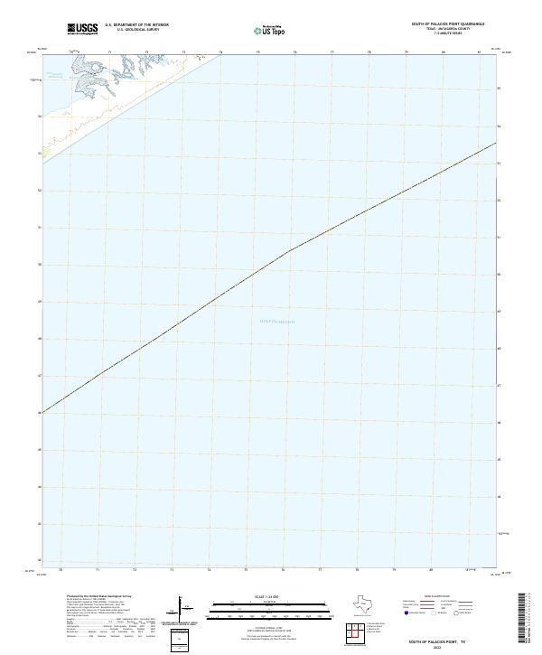 South of Palacios Point 2022 topographic map thumbnail