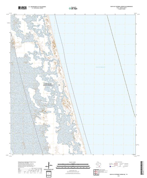 South of Potrero Lopeno NE 2022 topographic map thumbnail