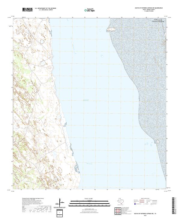 South of Potrero Lopeno NW topographic map thumbnail