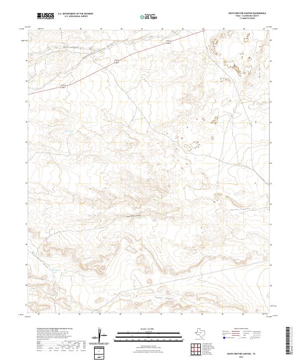 South Rector Canyon topographic map thumbnail