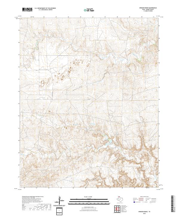 Spencer Draw topographic map thumbnail