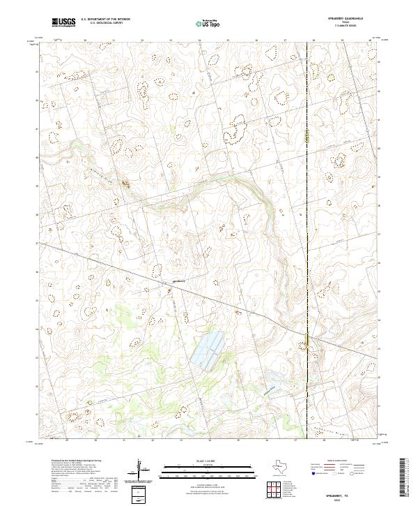 Spraberry topographic map thumbnail