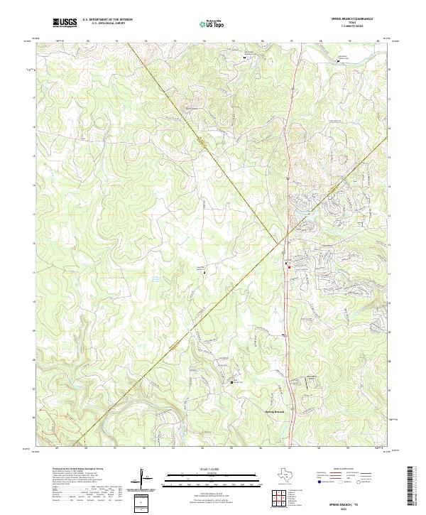 Spring Branch 2022 topographic map thumbnail