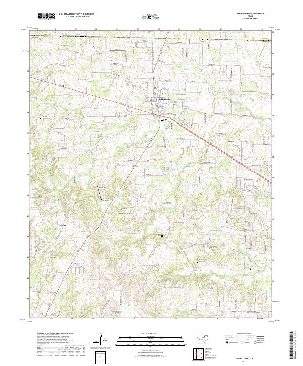 Springtown 2022 topographic map thumbnail