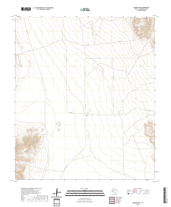 Square Mesa 2022 topographic map thumbnail