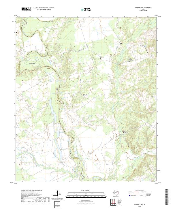 Stanmire Lake topographic map thumbnail