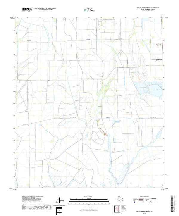 Stanolind Reservoir 2022 topographic map thumbnail