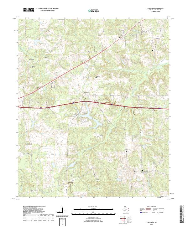Starrville 2022 topographic map thumbnail