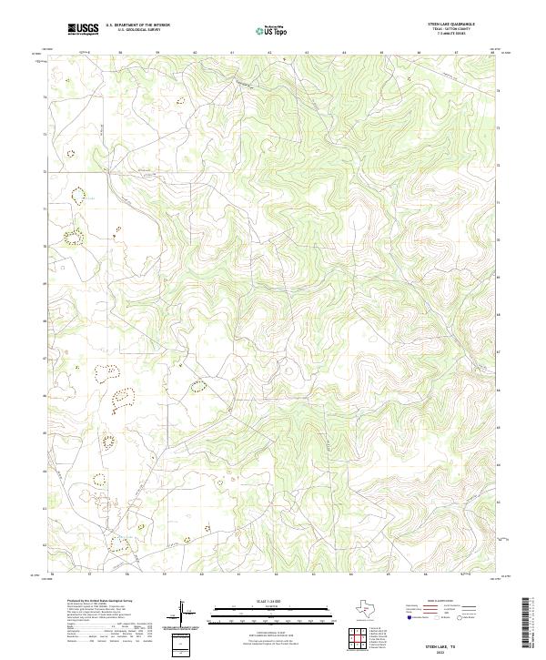 Steen Lake 2022 topographic map thumbnail