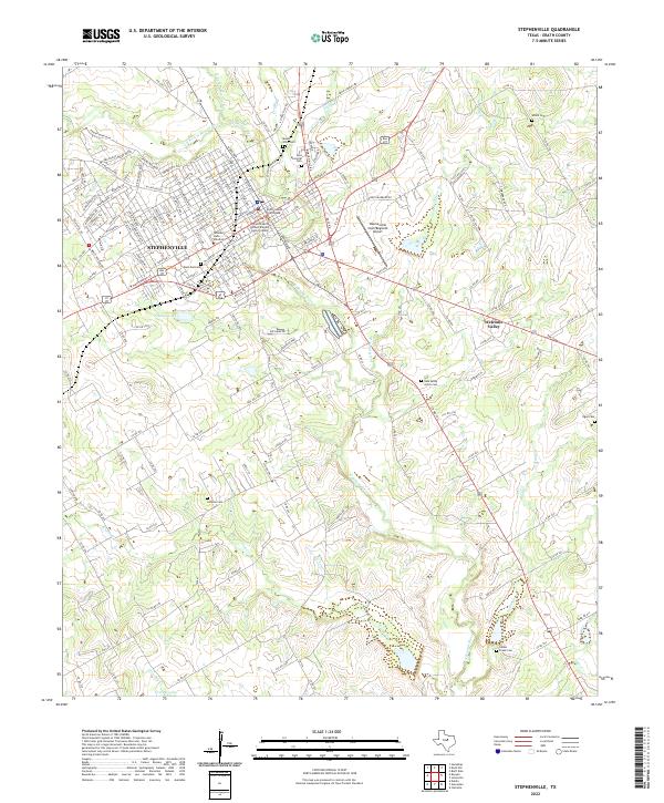 Stephenville 2022 topographic map thumbnail