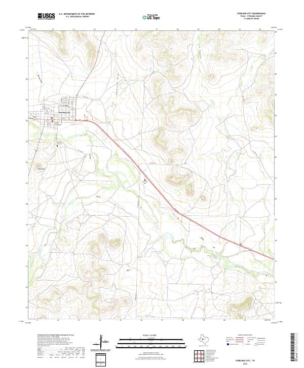 Sterling City topographic map thumbnail