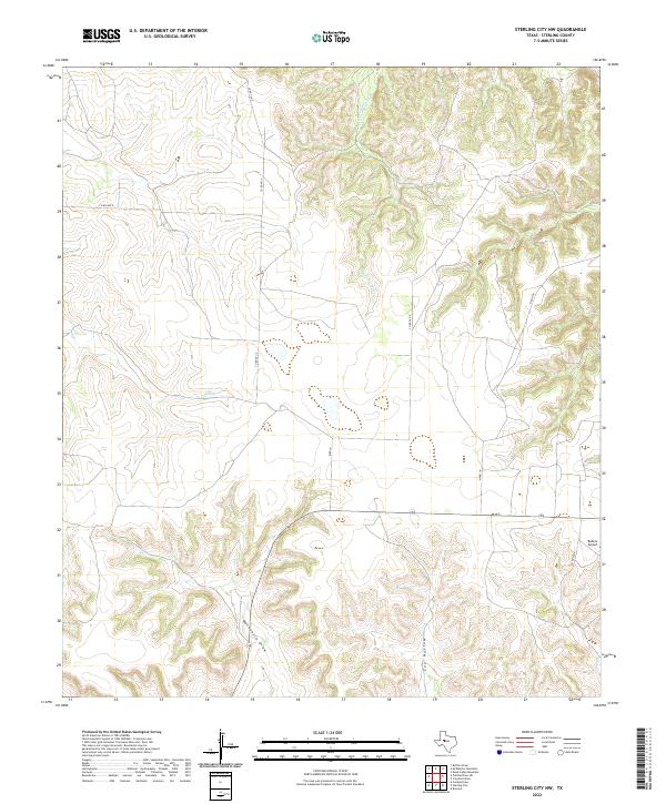Sterling City NW topographic map thumbnail