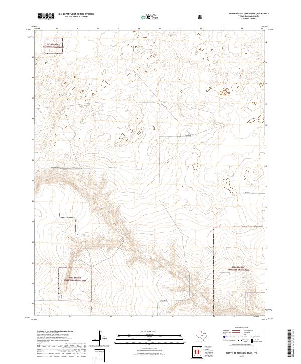 North of Red Cow Draw topographic map thumbnail