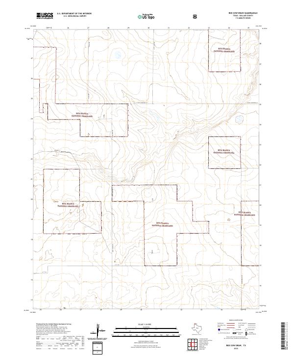 Red Cow Draw 2022 topographic map thumbnail