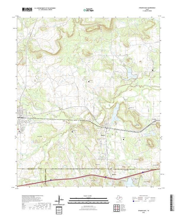 Strawn East 2022 topographic map thumbnail