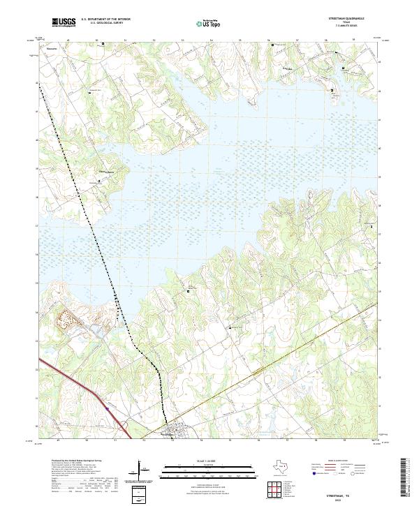Streetman topographic map thumbnail