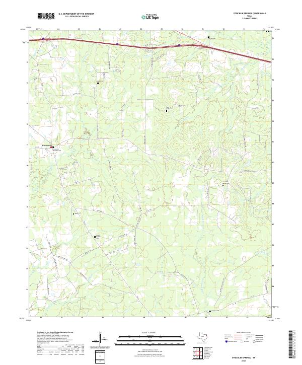 Stricklin Springs 2022 topographic map thumbnail