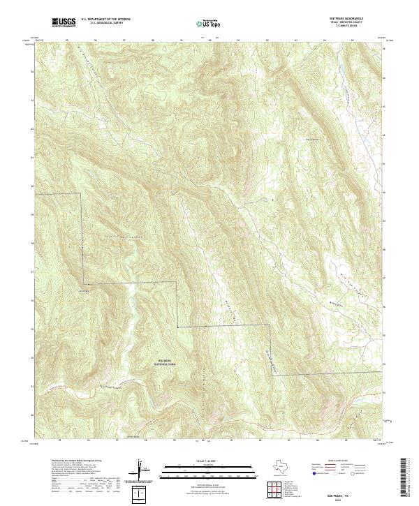 Sue Peaks 2022 topographic map thumbnail