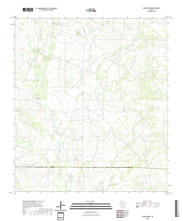 Sugar Creek 2022 topographic map thumbnail