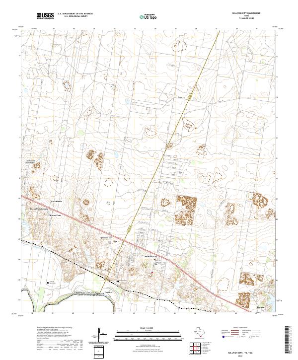 Sullivan City 2022 topographic map thumbnail