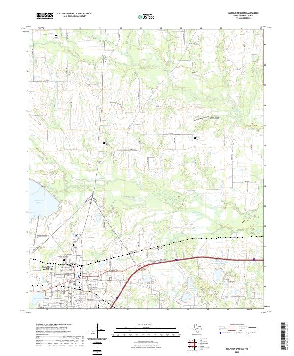 Sulphur Springs topographic map thumbnail