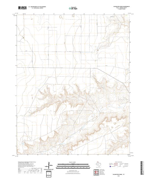 Coldwater Creek topographic map thumbnail