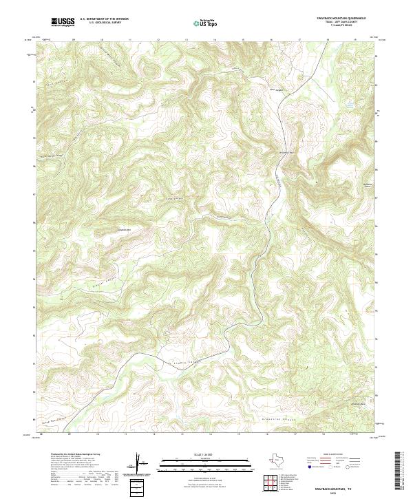 Swayback Mountain 2022 topographic map thumbnail
